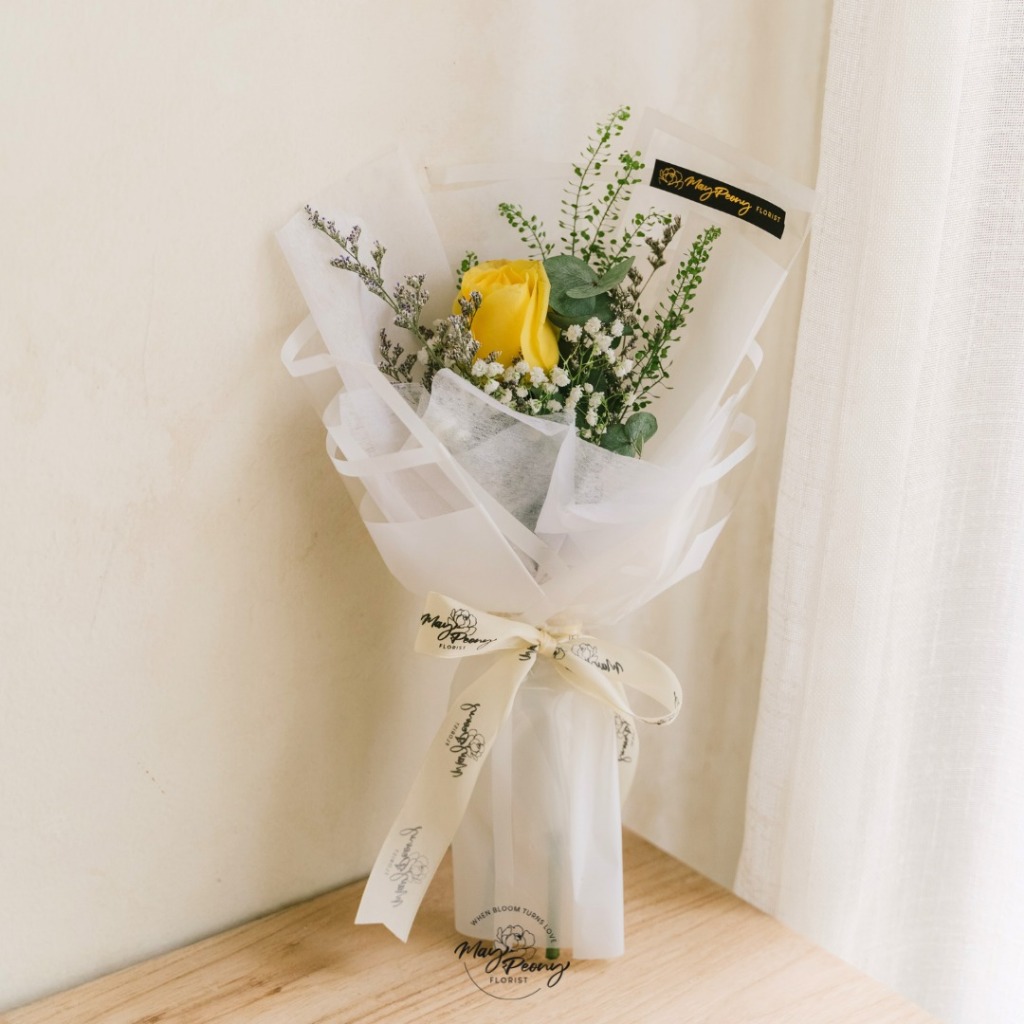 Soft pastel new baby flower arrangement