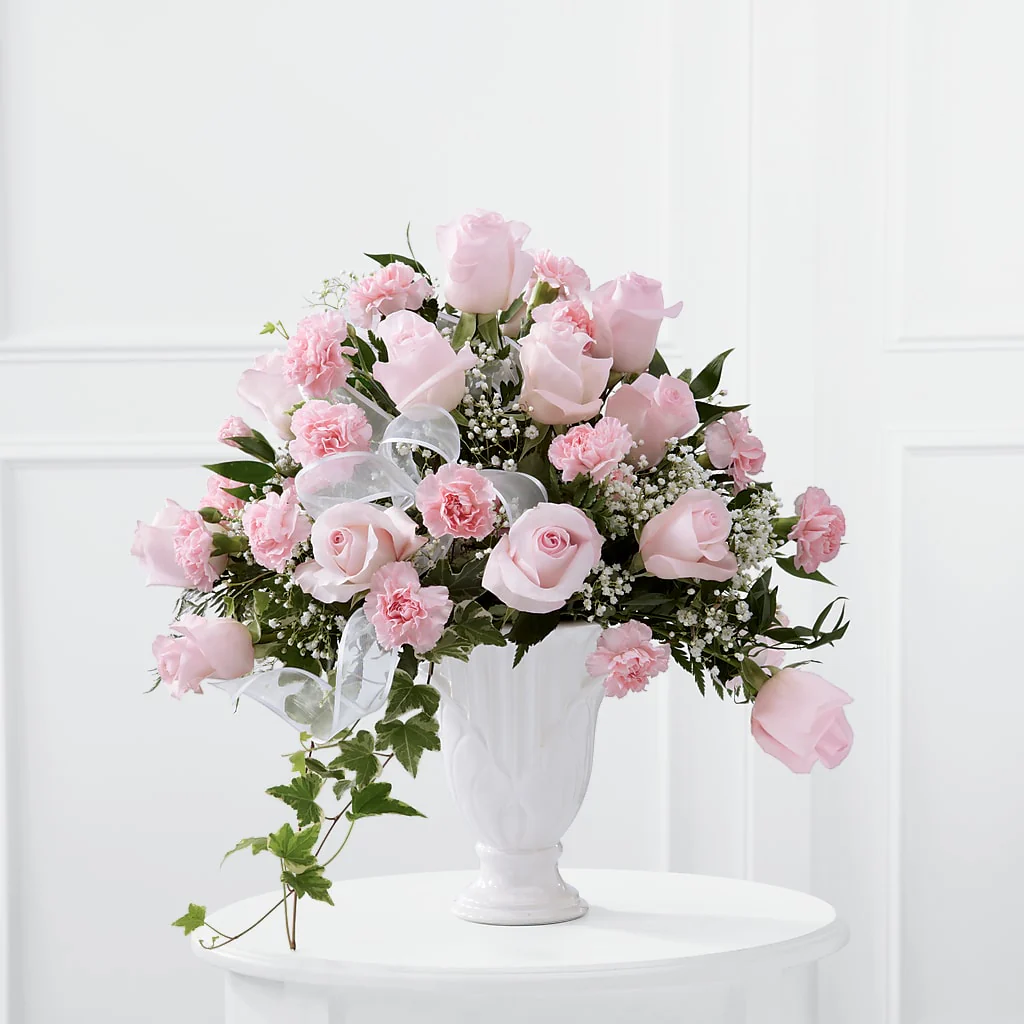 Thank you flower arrangement with fresh seasonal blooms